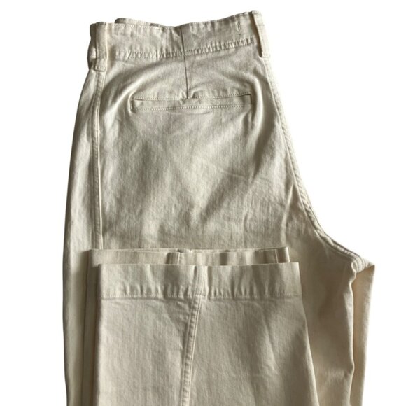 Madewell Tapered Denim Trousers in Vintage Ivory size 33 NWT NS363 - Picture 9 of 9